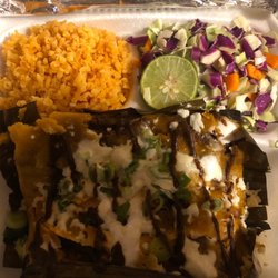 Tamales N’ Salsas - Tamal en Mole (look out for the daily specials)