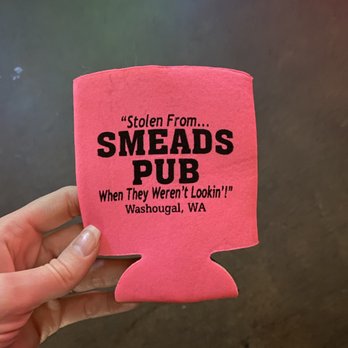 Smeads Pub - A complementary beer coozie from Kim, our friendly server - Pubs Near Me - Washougal, Washington