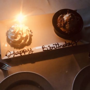 Steak 48 - Birthday dessert! - Steakhouses Near Me - Houston, Texas Steak 48 - Birthday dessert! - Steakhouses Near Me - Houston, Texas