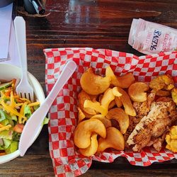 Lillian's Front Porch Cafe - Blackened Grouper, Fried Oysters & Salad