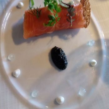 The River Café - Hubbies salmon appetiser - New American Near Me - Brooklyn, New York The River Café - Hubbies salmon appetiser - New American Near Me - Brooklyn, New York