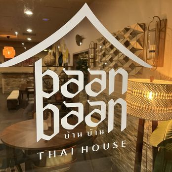 Baan Baan - Baan BaanLogo on glass, looking into the restaurant. - Thai Near Me - Las Vegas, Nevada Baan Baan - Baan BaanLogo on glass, looking into the restaurant. - Thai Near Me - Las Vegas, Nevada