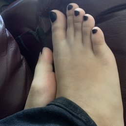 Basic pedicure with gel nail polish. Basic pedicure with gel nail polish.