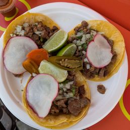 Three carne asada tacos ($12) Three carne asada tacos ($12)