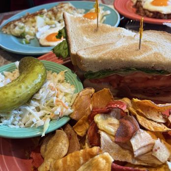 The Edison Diner - BLT w slaw, pickles and surprised w terra chips - Diners Near Me - Edison, New Jersey The Edison Diner - BLT w slaw, pickles and surprised w terra chips - Diners Near Me - Edison, New Jersey