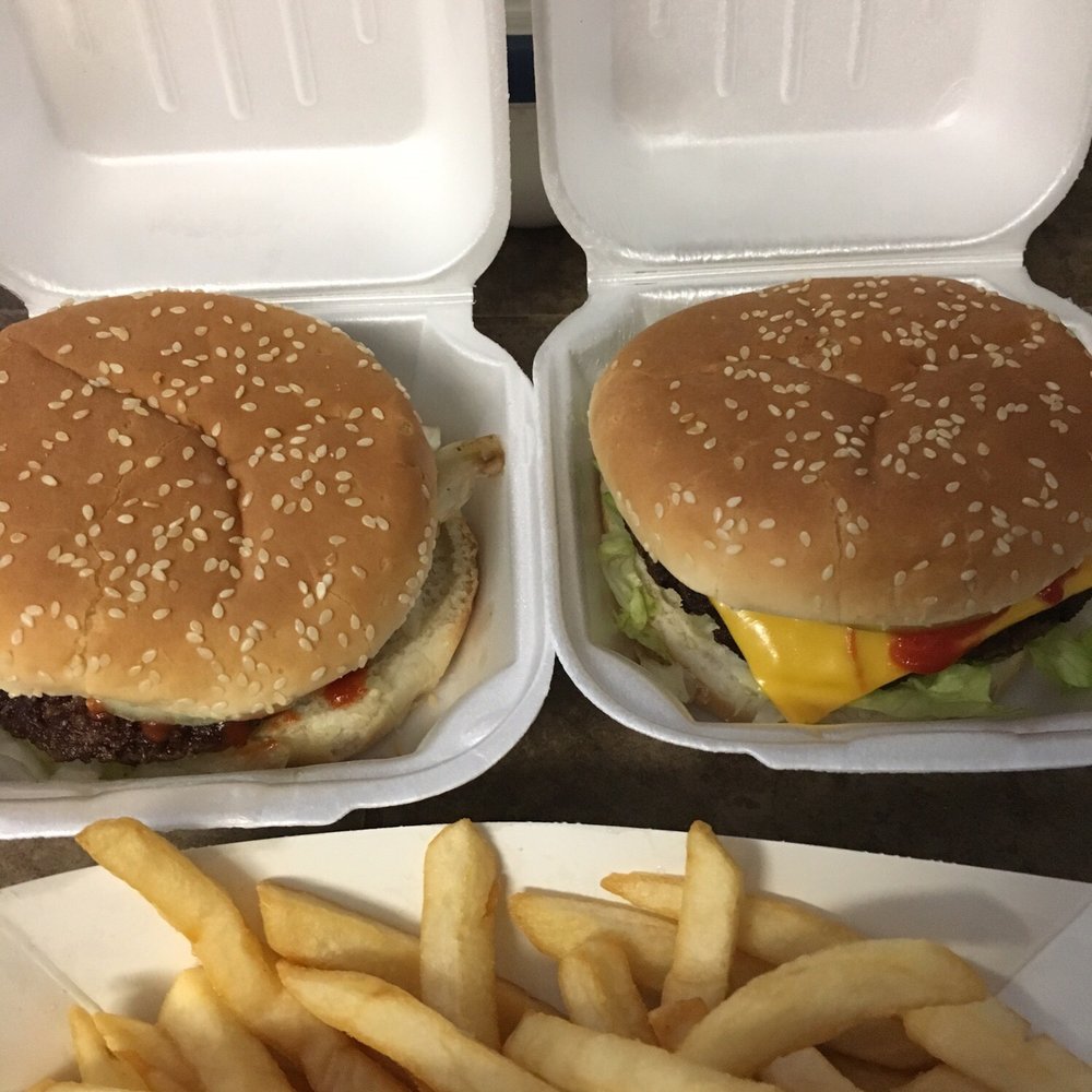 Linda's Chicken & Fish - two burgers and french fries - American Near Me - Denham Springs, Louisiana Linda's Chicken & Fish - two burgers and french fries - American Near Me - Denham Springs, Louisiana