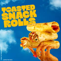 Tropical Smoothie Cafe - Toasted Snack Rolls in Turkey Bacon Honey Dijon, Hawaiian Heat & Bacon Chipotle Chicken.