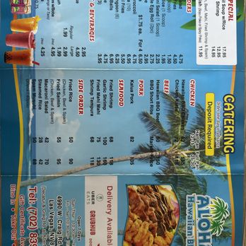 Aloha Hawaiian BBQ - Menu - Barbeque Near Me - Las Vegas, Nevada