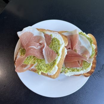 Paulas Coffee House - Ricotta, prosciutto , pesto, toast - Coffee & Tea Near Me - Endicott, New York Paulas Coffee House - Ricotta, prosciutto , pesto, toast - Coffee & Tea Near Me - Endicott, New York