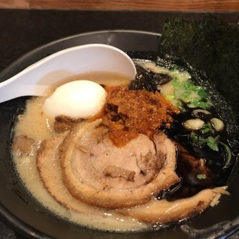 Ippudo Berkeley - Spicy ramen special with egg and extra chashu. - Ramen Near Me - Berkeley, California