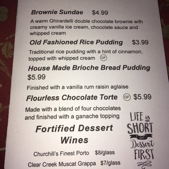 Basil & Wick's - Dessert menu - American Near Me - North Creek, New York Basil & Wick's - Dessert menu - American Near Me - North Creek, New York