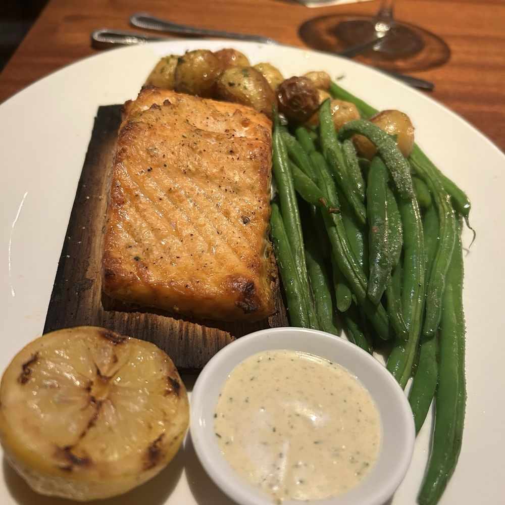 Seasons 52 - Cedar Plank - Roasted Salmon - New American Near Me - Bridgewater, New Jersey Seasons 52 - Cedar Plank - Roasted Salmon - New American Near Me - Bridgewater, New Jersey