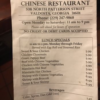 Ming's Chinese Restaurant - Menu - Chinese Near Me - Valdosta, Georgia