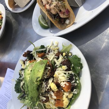 Perfect Pear Bistro - We split the Spicy Cobb Salad and Pacos Tacos - both were DELICIOUS! - New American Near Me - Tempe, Arizona