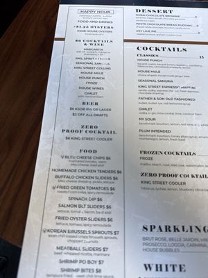 Menu photo 4 King Street Oyster Bar Washington, DC, DC Menu photo 4 King Street Oyster Bar Washington, DC, DC