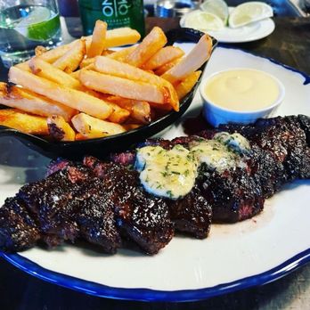 Flame + Smith - In-house dry aged flank steak & frites - Canadian (New) Near Me - Prince Edward, Ontario
