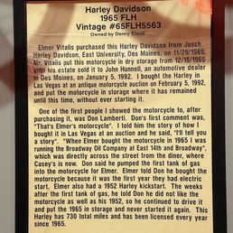 History of a bike he purchased
