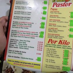 El Buen Pastor - Menu