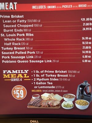 Menu photo 2 True Texas BBQ Euless, TX