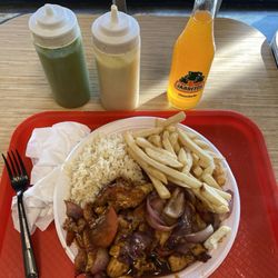 King Pollo - Pollo Saltado with white rice and steak fries
