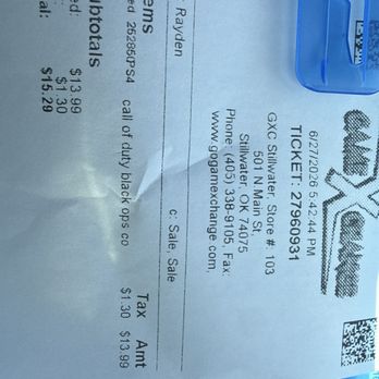 Game X Change - What we were charged - Videos & Video Game Rental Near Me - Claremore, Oklahoma Game X Change - What we were charged - Videos & Video Game Rental Near Me - Claremore, Oklahoma