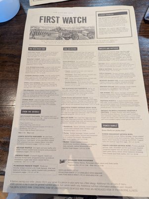 Menu photo 6 First Watch Scottsdale, AZ