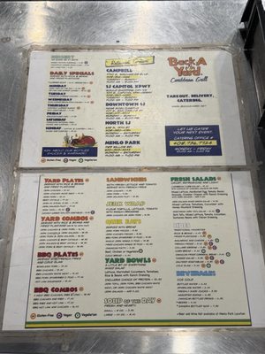 Menu photo 1 Back A Yard Caribbean Grill Campbell, CA Menu photo 1 Back A Yard Caribbean Grill Campbell, CA