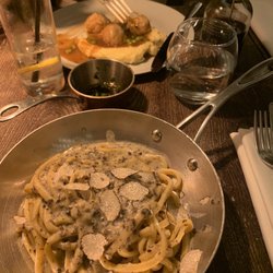 Osteria Romana - Truffle Pasta + Veal Meatballs
