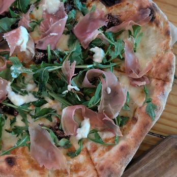 Pizza Cassette - Special of the week - The Nutorious FIG (FIg, Prosciutto, burrato (they ran out on mine), arugula - Pizza Near Me - San Diego, California Pizza Cassette - Special of the week - The Nutorious FIG (FIg, Prosciutto, burrato (they ran out on mine), arugula - Pizza Near Me - San Diego, California