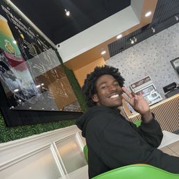 Me and my nephew stopped by for juices