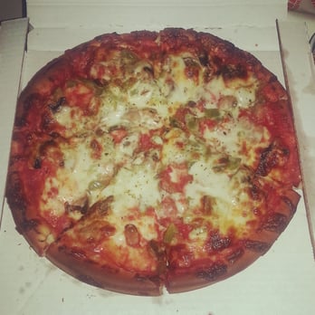 J.B. Alberto's Pizza - Deep dish pizza with sausage, mushrooms and green peppers - Pizza Near Me - Chicago, Illinois J.B. Alberto's Pizza - Deep dish pizza with sausage, mushrooms and green peppers - Pizza Near Me - Chicago, Illinois