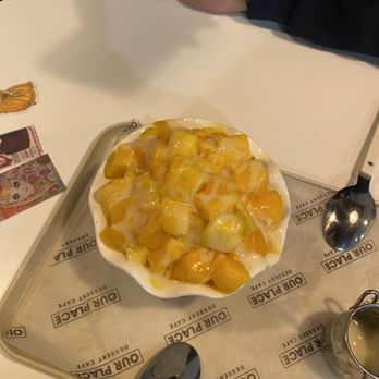 Our Place Dessert Cafe - Mango Bingsu - Cafes Near Me - Edmonds, Washington