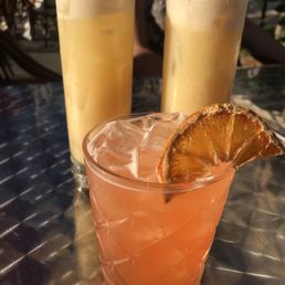 Molluki Fizz and Fiery Sunset.
