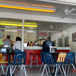 Mac's Drive-In - Open dining bar and tables.