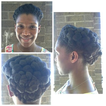 Natural Hair Goddess Braid Updo Yelp