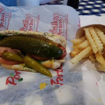 Portillo's Maple Grove - Chicago dog no onions and a small fry - Burgers Near Me - Maple Grove, Minnesota