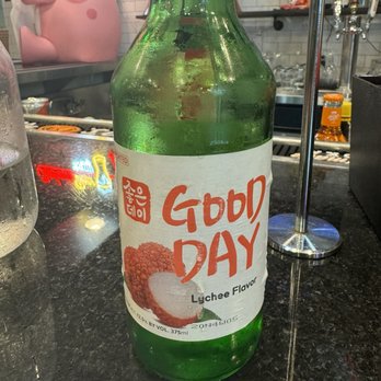 bb.q Chicken - Soju, lychee flavor. Never had Soju before. Delicious and smooth. - Korean Near Me - Tampa, Florida bb.q Chicken - Soju, lychee flavor. Never had Soju before. Delicious and smooth. - Korean Near Me - Tampa, Florida