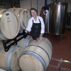 Galloping Goose Winery and Vineyards - Sampling our barrel aged wine.
