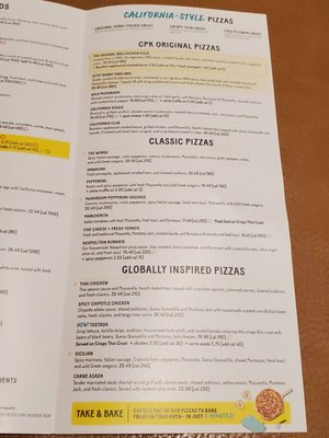 Menu photo 6 California Pizza Kitchen San Francisco, CA