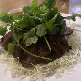 Delicious Laos style grilled beef ... I will be back for more. Delicious Laos style grilled beef ... I will be back for more.