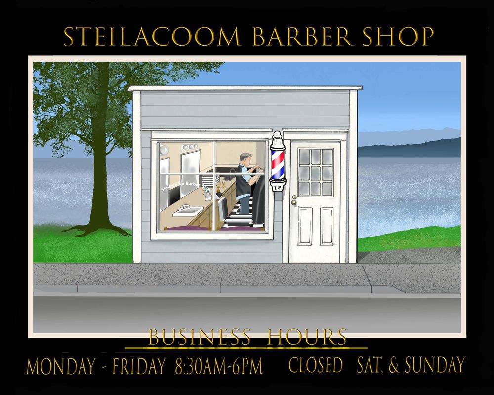 Steilacoom Barber Shop Logo