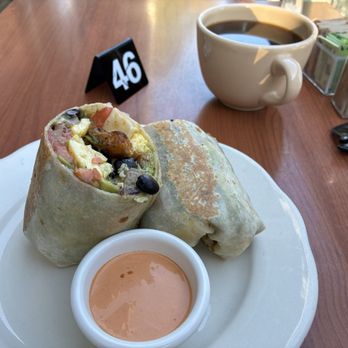 Old Town Caffe - Breakfast burrito with chicken sausage. - Coffee & Tea Near Me - Pasadena, California Old Town Caffe - Breakfast burrito with chicken sausage. - Coffee & Tea Near Me - Pasadena, California