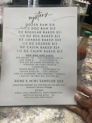 Menu photo 4 Gene's Oyster Bar Panama City, FL Menu photo 4 Gene's Oyster Bar Panama City, FL