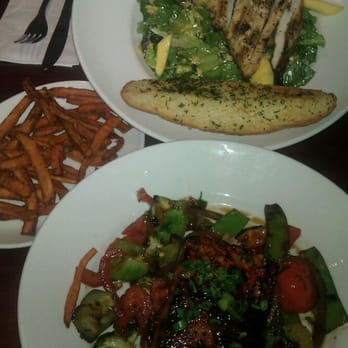 Black Walnut Café - Asian bbq salmon, sweet potato fries, and santa fe chicken salad - Cafes Near Me - Katy, Texas
