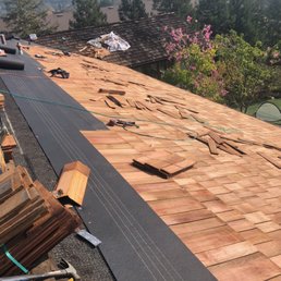 New shake roof going down New shake roof going down
