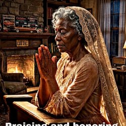 On The Mark - Christian photo of a woman praying,