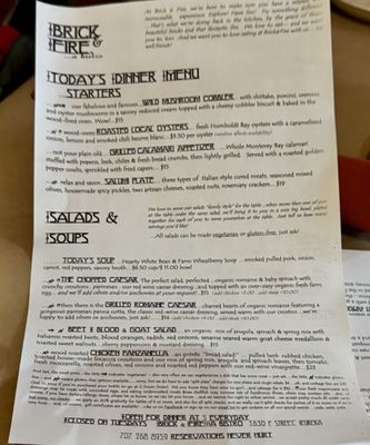 Menu photo 2 Brick & Fire Bistro Eureka, CA Menu photo 2 Brick & Fire Bistro Eureka, CA