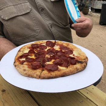 Artisan Oven - Artisan Oven's Pepperoni Pizza. Really excellent!  Enough for two if you're not a big eater.  One for me! - Food Trucks Near Me - Waco, Texas