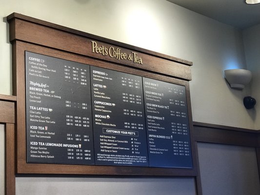 Menu photo 1 Peet's Coffee San Mateo, CA