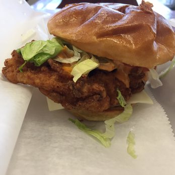 Cheeks Chicken & Waffles - Deluxe chicken sandwich. Huge piece of chicken. - Chicken Wings Near Me - Manchester, Connecticut